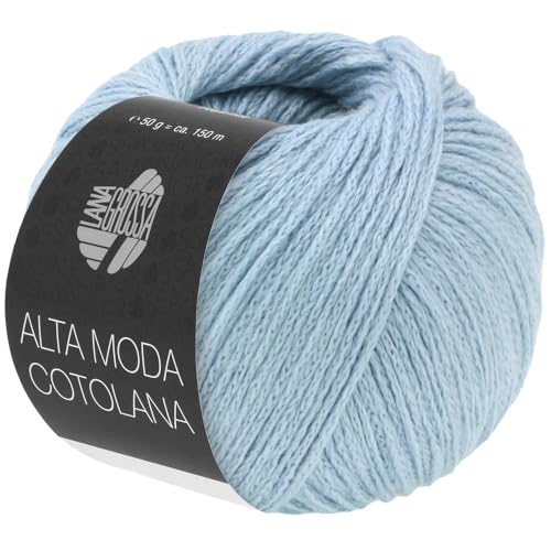 LANA GROSSA Alta Moda Cotolana | Edles Kettengarn aus 45% Schurwolle (Merino superwash), 45% Pima Baumwolle & 10% Polyamid| 50g Wolle zum Stricken & Häkeln | 150m Garn von Lana Grossa