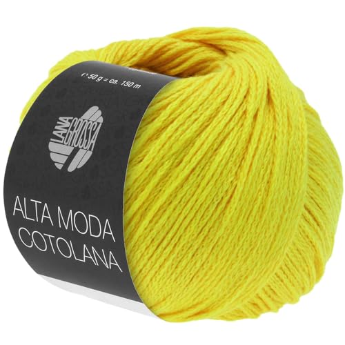 LANA GROSSA Alta Moda Cotolana | Edles Kettengarn aus 45% Schurwolle (Merino superwash), 45% Pima Baumwolle & 10% Polyamid| 50g Wolle zum Stricken & Häkeln | 150m Garn FB 54 von Lana Grossa