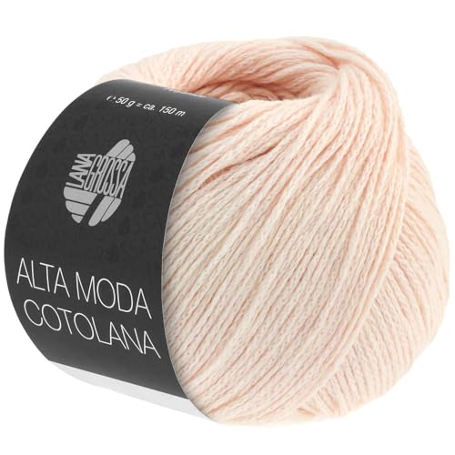 LANA GROSSA Alta Moda Cotolana | Edles Kettengarn aus 45% Schurwolle (Merino superwash), 45% Pima Baumwolle & 10% Polyamid| 50g Wolle zum Stricken & Häkeln | 150m Garn FB 21 von Lana Grossa