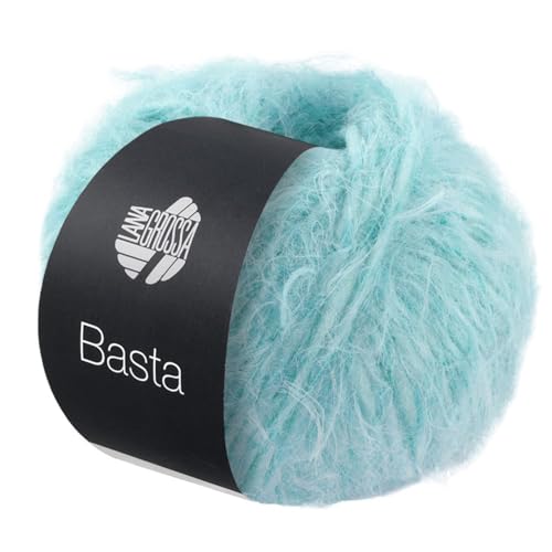 LANA GROSSA Basta| Garn im Fake Fur Look, locker verzwirnt, Franseneffekt& Merinofasern | Handstrickgarn, 50% Schurwolle & 50% Polyamid | 50g Wolle zum Stricken& Häkeln | 100m Garn FB 23 von Lana Grossa