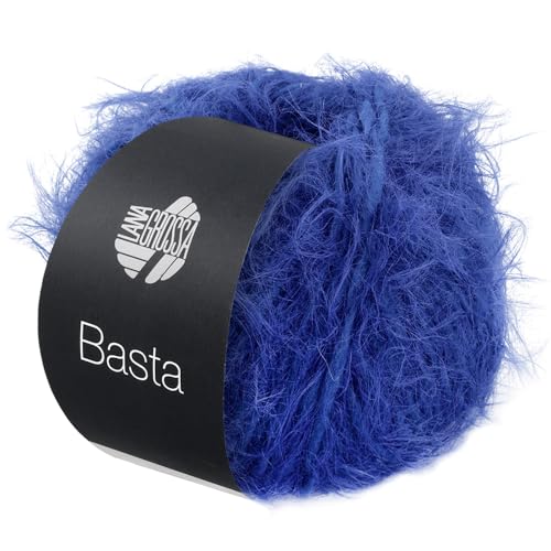 LANA GROSSA Basta| Garn im Fake Fur Look, locker verzwirnt, Franseneffekt& Merinofasern | Handstrickgarn, 50% Schurwolle & 50% Polyamid | 50g Wolle zum Stricken& Häkeln | 100m Garn FB 21 von Lana Grossa