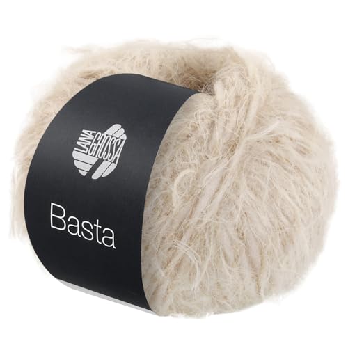 LANA GROSSA Basta| Garn im Fake Fur Look, locker verzwirnt aus Franseneffekt & Merinofasern | Handstrickgarn aus 50% Schurwolle (Merino) & 50% Polyamid | 50g Wolle zum Stricken & Häkeln | 100m Garn von Lana Grossa