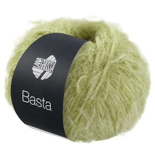 LANA GROSSA Basta| Garn im Fake Fur Look, locker verzwirnt aus Franseneffekt & Merinofasern | Handstrickgarn aus 50% Schurwolle (Merino) & 50% Polyamid | 50g Wolle zum Stricken & Häkeln | 100m Garn von Lana Grossa