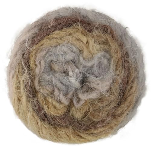 LANA GROSSA Basta Mista | Fake Fur Look, locker verzwirnter Franseneffekt & Merinofasern | Handstrickgarn aus 50% Schurwolle & 50% Polyamid | 50g Wolle zum Stricken & Häkeln | 100m Garn FB 108 von Lana Grossa