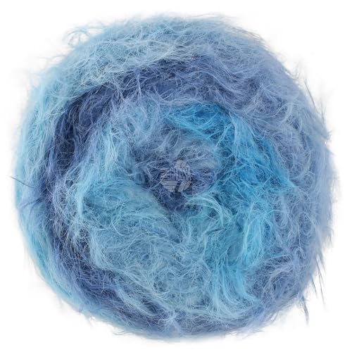 LANA GROSSA Basta Mista | Fake Fur Look, locker verzwirnter Franseneffekt & Merinofasern | Handstrickgarn aus 50% Schurwolle & 50% Polyamid | 50g Wolle zum Stricken & Häkeln | 100m Garn FB 110 von Lana Grossa