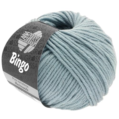 LANA GROSSA Bingo | Extrafeine Merinowolle waschmaschinenfest und filzfrei | Handstrickgarn aus 100% Schurwolle (Merino extrafein) | 50g Wolle zum Stricken & Häkeln | 80m Garn FB 190 von Lana Grossa