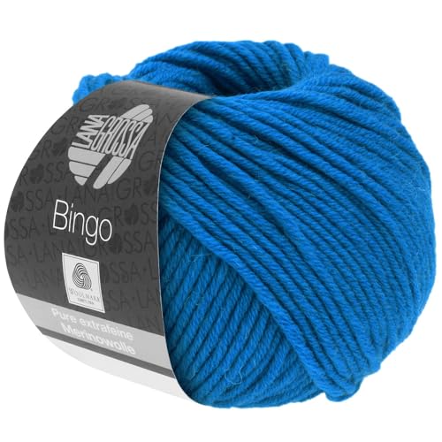 LANA GROSSA Bingo | Extrafeine Merinowolle waschmaschinenfest und filzfrei | Handstrickgarn aus 100% Schurwolle (Merino extrafein) | 50g Wolle zum Stricken & Häkeln | 80m Garn FB 738 von Lana Grossa