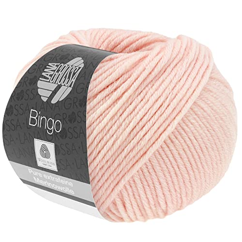 LANA GROSSA Bingo | Extrafeine Merinowolle waschmaschinenfest und filzfrei | Handstrickgarn aus 100% Schurwolle (Merino extrafein) | 50g Wolle zum Stricken & Häkeln | 80m Garn FB 744 von Lana Grossa