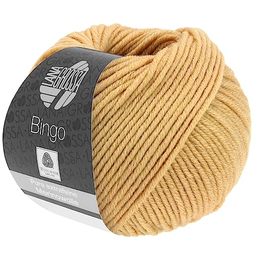 LANA GROSSA Bingo | Extrafeine Merinowolle waschmaschinenfest und filzfrei | Handstrickgarn aus 100% Schurwolle (Merino extrafein) | 50g Wolle zum Stricken & Häkeln | 80m Garn FB 745 von Lana Grossa
