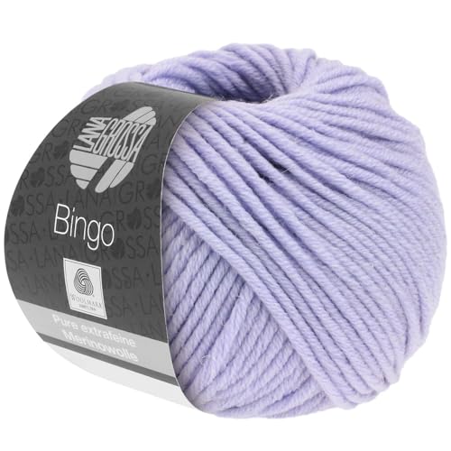 LANA GROSSA Bingo | Extrafeine Merinowolle waschmaschinenfest und filzfrei | Handstrickgarn aus 100% Schurwolle (Merino extrafein) | 50g Wolle zum Stricken & Häkeln | 80m Garn FB 735 von Lana Grossa