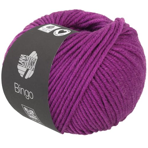 LANA GROSSA Bingo | Extrafeine Merinowolle waschmaschinenfest und filzfrei | Handstrickgarn aus 100% Schurwolle (Merino extrafein) | 50g Wolle zum Stricken & Häkeln | 80m Garn von Lana Grossa