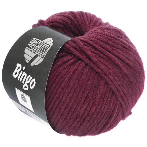 LANA GROSSA Bingo | Extrafeine Merinowolle waschmaschinenfest und filzfrei | Handstrickgarn aus 100% Schurwolle (Merino extrafein) | 50g Wolle zum Stricken & Häkeln | 80m Garn FB 184 von Lana Grossa