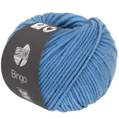 LANA GROSSA Bingo | Extrafeine Merinowolle waschmaschinenfest und filzfrei | Handstrickgarn aus 100% Schurwolle (Merino extrafein) | 50g Wolle zum Stricken & Häkeln | 80m Garn FB 771 von Lana Grossa