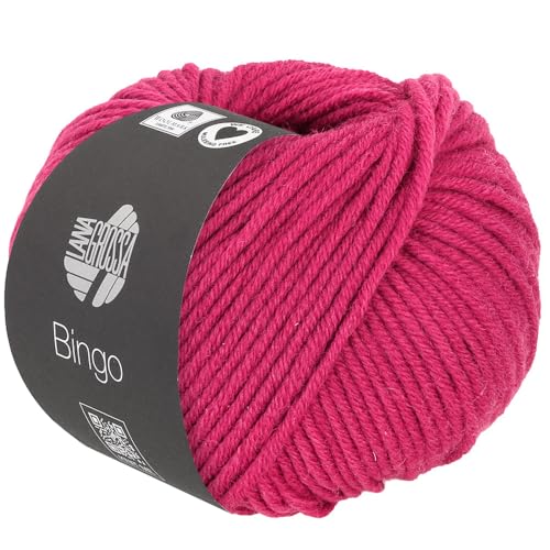LANA GROSSA Bingo | Extrafeine Merinowolle waschmaschinenfest und filzfrei | Handstrickgarn aus 100% Schurwolle (Merino extrafein) | 50g Wolle zum Stricken & Häkeln | 80m Garn FB 768 von Lana Grossa