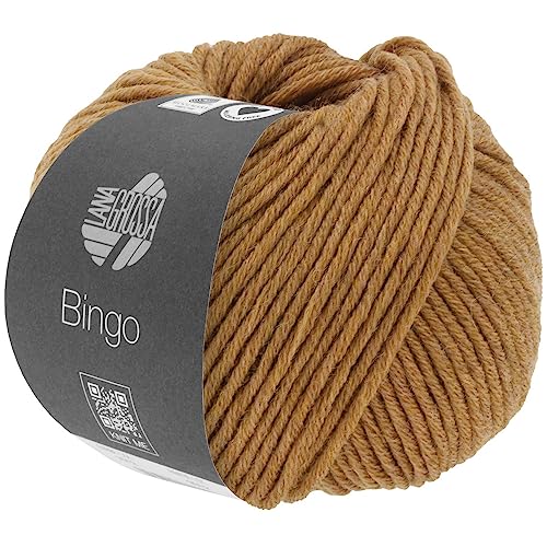 LANA GROSSA Bingo Melange | Extrafeine Merinowolle waschmaschinenfest und filzfrei | Handstrickgarn aus 100% Schurwolle (Merino extrafein) | 50g Wolle zum Stricken & Häkeln | 80m Garn von Lana Grossa