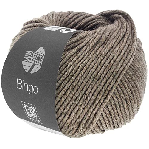 LANA GROSSA Bingo Melange | Extrafeine Merinowolle waschmaschinenfest und filzfrei | Handstrickgarn aus 100% Schurwolle (Merino extrafein) | 50g Wolle zum Stricken & Häkeln | 80m Garn FB 1022 von Lana Grossa