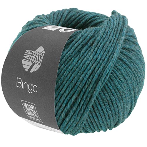 LANA GROSSA Bingo Melange | Extrafeine Merinowolle waschmaschinenfest und filzfrei | Handstrickgarn aus 100% Schurwolle (Merino extrafein) | 50g Wolle zum Stricken & Häkeln | 80m Garn von Lana Grossa