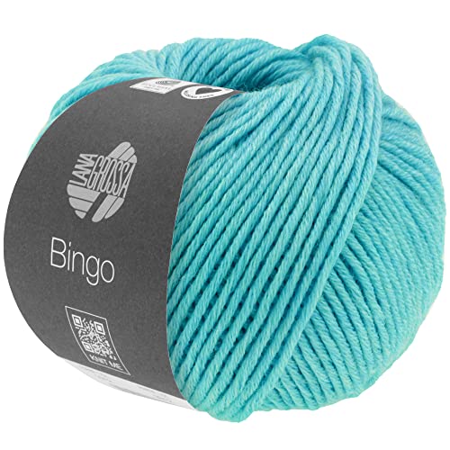 LANA GROSSA Bingo Melange | Extrafeine Merinowolle waschmaschinenfest und filzfrei | Handstrickgarn aus 100% Schurwolle (Merino extrafein) | 50g Wolle zum Stricken & Häkeln | 80m Garn FB 1017 von Lana Grossa