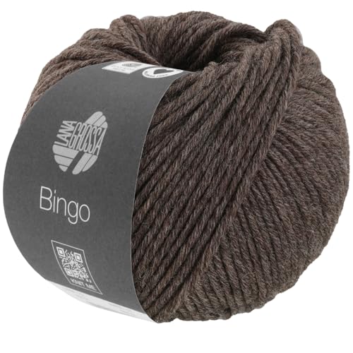 LANA GROSSA Bingo Melange | Extrafeine Merinowolle waschmaschinenfest und filzfrei | Handstrickgarn aus 100% Schurwolle (Merino extrafein) | 50g Wolle zum Stricken & Häkeln | 80m Garn FB 1038 von Lana Grossa