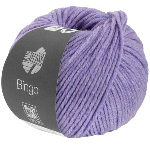 LANA GROSSA Bingo Melange | Extrafeine Merinowolle waschmaschinenfest und filzfrei | Handstrickgarn aus 100% Schurwolle (Merino extrafein) | 50g Wolle zum Stricken & Häkeln | 80m Garn FB 1035 von Lana Grossa