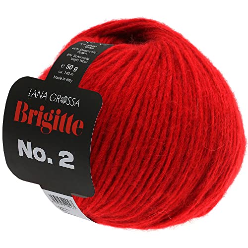 LANA GROSSA Brigitte Nr.2 | Edle Netzgarnstruktur aus Alpaka und Baumwolle | Handstrickgarn aus 47% Alpaka, 45% Baumwolle & 8% Schurwolle | 50g Wolle zum Stricken & Häkeln | 140m Garn von Lana Grossa