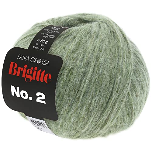 LANA GROSSA Brigitte Nr.2 | Edle Netzgarnstruktur aus Alpaka und Baumwolle | Handstrickgarn aus 47% Alpaka, 45% Baumwolle & 8% Schurwolle | 50g Wolle zum Stricken & Häkeln | 140m Garn von Lana Grossa