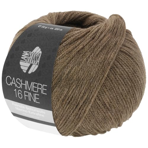 LANA GROSSA Cashmere 16 Fine | Aus Kaschmir- und Merinowolle | Handstrickgarn aus 80% Schurwolle (Merino extrafine), 10% Kaschmir & Polyamid | 50g Wolle zum Stricken & Häkeln | 320m Garn FB 45 von Lana Grossa