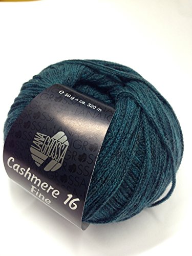 LANA GROSSA Cashmere 16 Fine | Kettengarn aus Kaschmir- und Merinowolle | Handstrickgarn aus 80% Schurwolle (Merino extrafine), 10% Kaschmir & Polyamid | 50g Wolle zum Stricken & Häkeln | 320m Garn von Lana Grossa