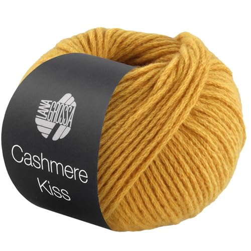 LANA GROSSA Cashmere Kiss | Edle Merino-Kaschmir-Mischung | Handstrickgarn aus 70% Schurwolle (Merino superfein) & 30% Kaschmir | 25g Wolle zum Stricken & Häkeln | 70m Garn von Lana Grossa
