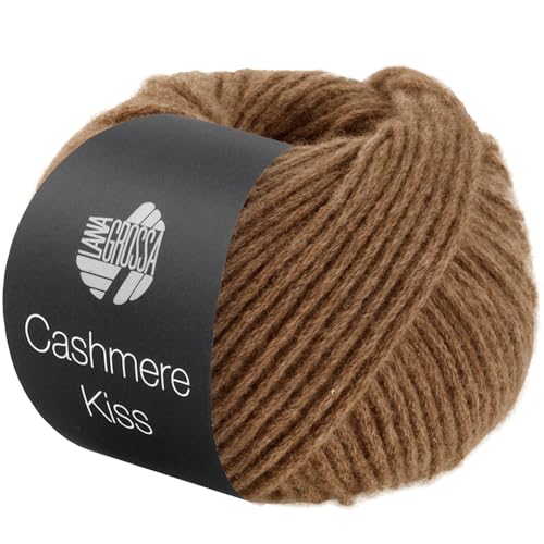 LANA GROSSA Cashmere Kiss | Edle Merino-Kaschmir-Mischung | Handstrickgarn aus 70% Schurwolle (Merino superfein) & 30% Kaschmir | 25g Wolle zum Stricken & Häkeln | 70m Garn von Lana Grossa