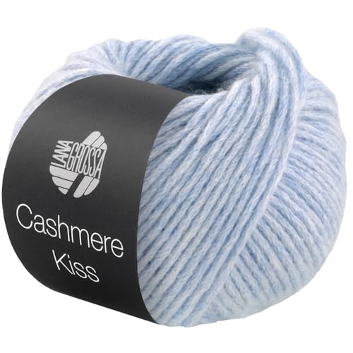 LANA GROSSA Cashmere Kiss | Edle Merino-Kaschmir-Mischung | Handstrickgarn aus 70% Schurwolle (Merino superfein) & 30% Kaschmir | 25g Wolle zum Stricken & Häkeln | 70m Garn von Lana Grossa