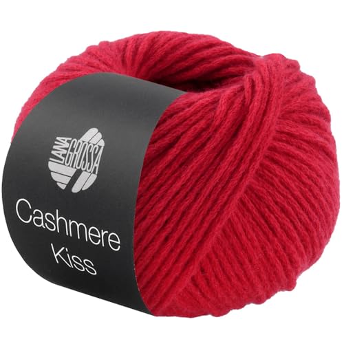 LANA GROSSA Cashmere Kiss | Edle Merino-Kaschmir-Mischung | Handstrickgarn aus 70% Schurwolle (Merino superfein) & 30% Kaschmir | 25g Wolle zum Stricken & Häkeln | 70m Garn von Lana Grossa