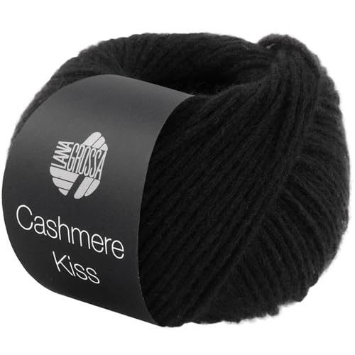 LANA GROSSA Cashmere Kiss | Edle Merino-Kaschmir-Mischung | Handstrickgarn aus 70% Schurwolle (Merino superfein) & 30% Kaschmir | 25g Wolle zum Stricken & Häkeln | 70m Garn FB 108 von Lana Grossa