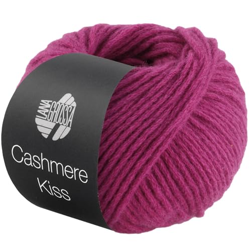 LANA GROSSA Cashmere Kiss | Edle Merino-Kaschmir-Mischung | Handstrickgarn aus 70% Schurwolle (Merino superfein) & 30% Kaschmir | 25g Wolle zum Stricken & Häkeln | 70m Garn FB 120 von Lana Grossa