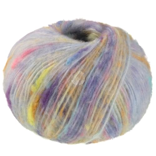 LANA GROSSA Cassata | Flauschiges Effektgarn mit bunten Farbspots| Handstrickgarn aus 54% Schurwolle (Merino extrafine), 30% Polyamid & 16% Baumwolle | 50g Wolle, Stricken & Häkeln | 175m FB 4 von Lana Grossa
