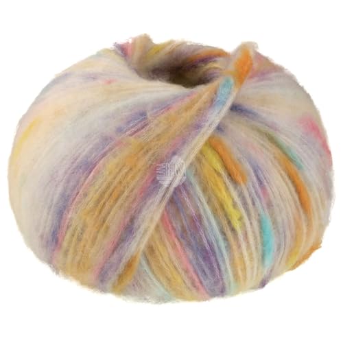 LANA GROSSA Cassata | Flauschiges Effektgarn mit bunten Farbspots| Handstrickgarn aus 54% Schurwolle (Merino extrafine), 30% Polyamid & 16% Baumwolle | 50g Wolle, Stricken & Häkeln | 175m FB 8 von Lana Grossa