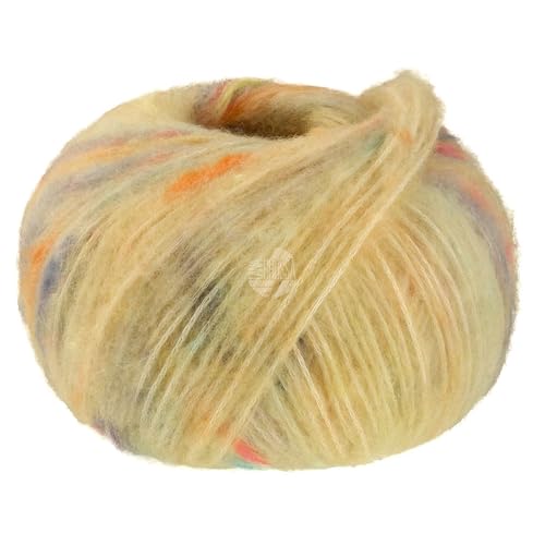 LANA GROSSA Cassata | Flauschiges Effektgarn mit bunten Farbspots| Handstrickgarn aus 54% Schurwolle (Merino extrafine), 30% Polyamid & 16% Baumwolle | 50g Wolle, Stricken & Häkeln | 175m FB 9 von Lana Grossa