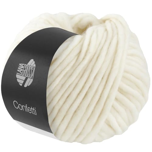 LANA GROSSA Confetti | Fingerdickes Merino-Dochtgarn mit Sprenkeldruck | Handstrickgarn aus 100% Schurwolle (Merino) | 100g Wolle zum Stricken & Häkeln | 50m Garn von Lana Grossa