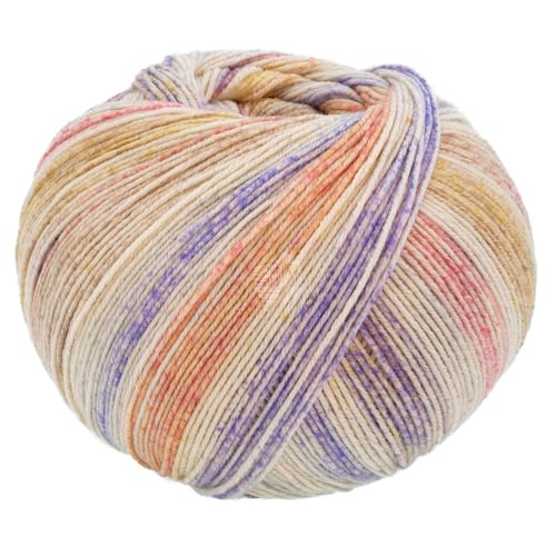 LANA GROSSA Cool Wool 4 Socks Print | Bedrucktes Merino-Sockengarn aus mehrfach verzwirnten Einzelfäden | Handstrickgarne aus 75% Schurwolle | 100g Wolle zum Stricken & Häkeln | 420m Garn FB 7762 von Lana Grossa