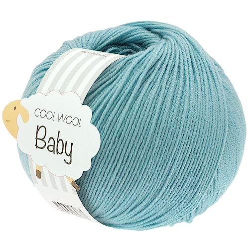 LANA GROSSA Cool Wool Baby | 100% Schurwolle Merino, filzfrei | Handstrickgarn aus 100% Schurwolle (Merino) | 50g Wolle zum Stricken & Häkeln | 220m Garn von Lana Grossa