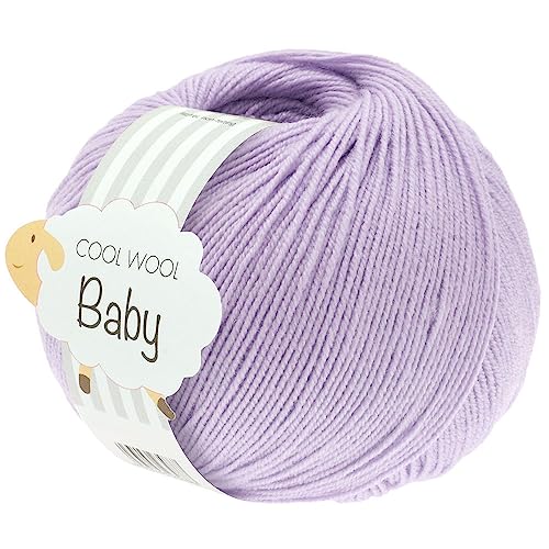 LANA GROSSA Cool Wool Baby | 100% Schurwolle Merino, filzfrei | Handstrickgarn aus 100% Schurwolle (Merino) | 50g Wolle zum Stricken & Häkeln | 220m Garn FB 268 von Lana Grossa