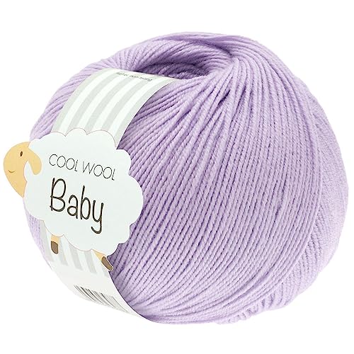 LANA GROSSA Cool Wool Baby | 100% Schurwolle Merino, filzfrei | Handstrickgarn aus 100% Schurwolle (Merino) | 50g Wolle zum Stricken & Häkeln | 220m Garn von Lana Grossa