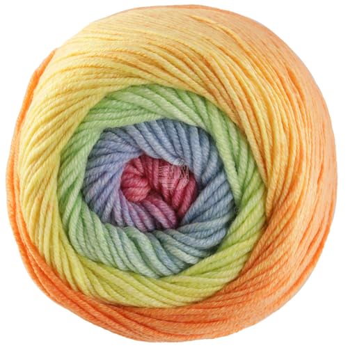 LANA GROSSA Cool Wool Big Color| Extrafeine Merinowolle waschmaschinenfest und filzfrei | Handstrickgarn aus 100% Schurwolle (Merino) | 50g Wolle zum Stricken & Häkeln | 120m Garn von Lana Grossa