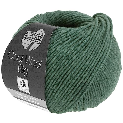 LANA GROSSA Cool Wool Big | Extrafeine Merinowolle waschmaschinenfest und filzfrei | Handstrickgarn aus 100% Schurwolle (Merino) | 50g Wolle zum Stricken & Häkeln | 120m Garn von Lana Grossa