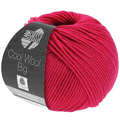 LANA GROSSA Cool Wool Big | Extrafeine Merinowolle waschmaschinenfest und filzfrei | Handstrickgarn aus 100% Schurwolle (Merino) | 50g Wolle zum Stricken & Häkeln | 120m Garn von Lana Grossa