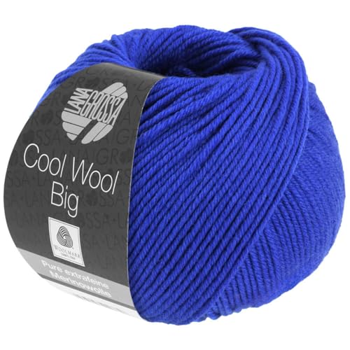 LANA GROSSA Cool Wool Big | Extrafeine Merinowolle waschmaschinenfest und filzfrei | Handstrickgarn aus 100% Schurwolle (Merino) | 50g Wolle zum Stricken & Häkeln | 120m Garn von Lana Grossa