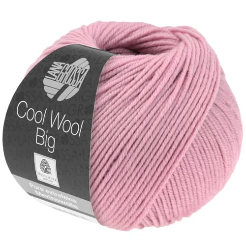 LANA GROSSA Cool Wool Big | Extrafeine Merinowolle waschmaschinenfest und filzfrei | Handstrickgarn aus 100% Schurwolle (Merino) | 50g Wolle zum Stricken & Häkeln | 120m Garn FB 963 von Lana Grossa