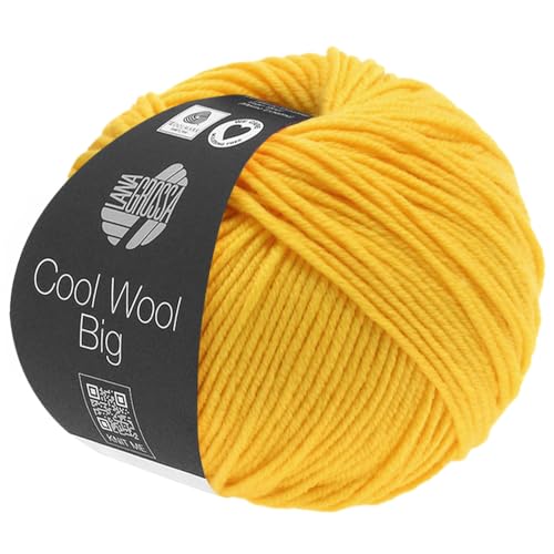 LANA GROSSA Cool Wool Big | Extrafeine Merinowolle waschmaschinenfest und filzfrei | Handstrickgarn aus 100% Schurwolle (Merino) | 50g Wolle zum Stricken & Häkeln | 120m Garn von Lana Grossa