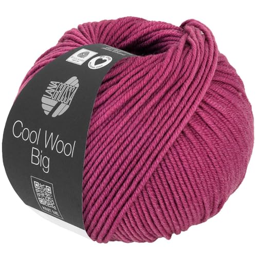 LANA GROSSA Cool Wool Big | Extrafeine Merinowolle waschmaschinenfest und filzfrei | Handstrickgarn aus 100% Schurwolle (Merino) | 50g Wolle zum Stricken & Häkeln | 120m Garn FB 1027 von Lana Grossa
