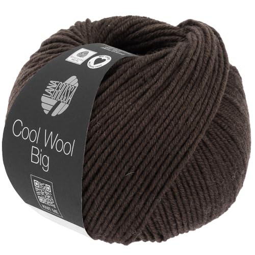 LANA GROSSA Cool Wool Big | Extrafeine Merinowolle waschmaschinenfest und filzfrei | Handstrickgarn aus 100% Schurwolle (Merino) | 50g Wolle zum Stricken & Häkeln | 120m Garn von Lana Grossa